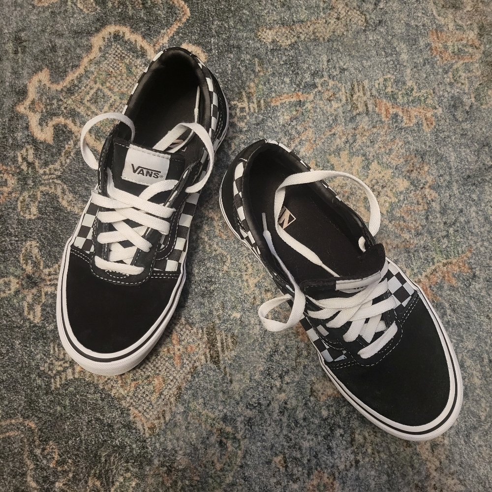 Vans Black & White Checkerboard Kids Sneakers